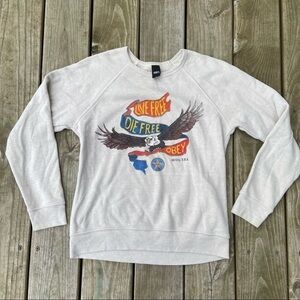 Obey Live Free Die Free Made In USA Small UO crewneck sweatshirt soft